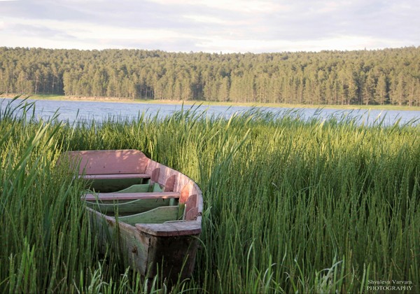 Вдали от больших городов - Моё, Лодка, Вечер, Canon, Фотография, Закат