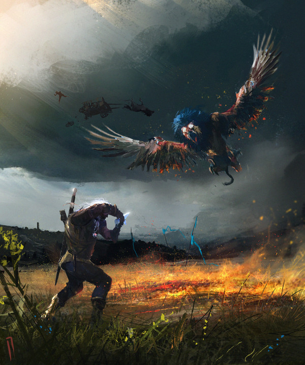 The witcher - Witcher, Geralt of Rivia, Ciri, Art, The Witcher 3: Wild Hunt, Ismail Inceoglu