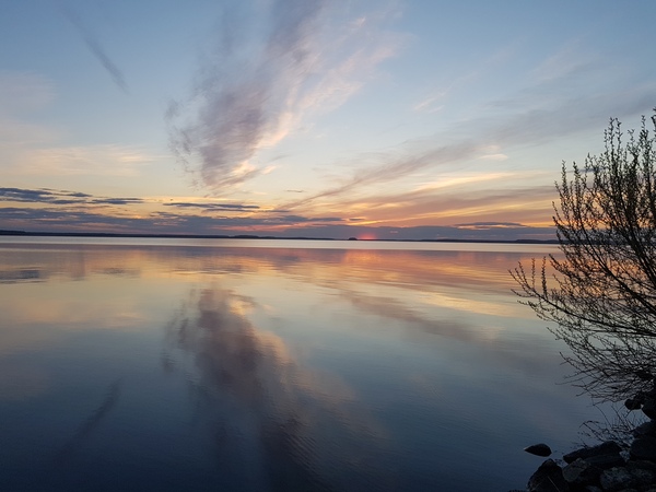 A bit of sunset - My, Sunset, Sky, Dubna, Ivankovskoye Reservoir, Volga, The photo, Volga river