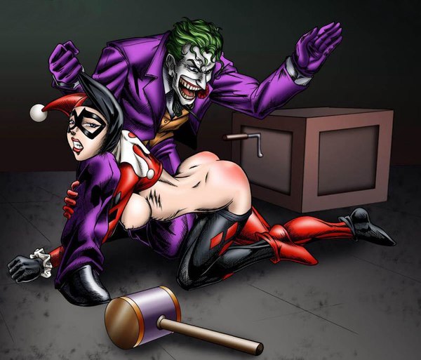 Joker spanks Harley - Madness, Comics, Erotic, Fan art, BDSM, Sex, Harley quinn, Joker, NSFW