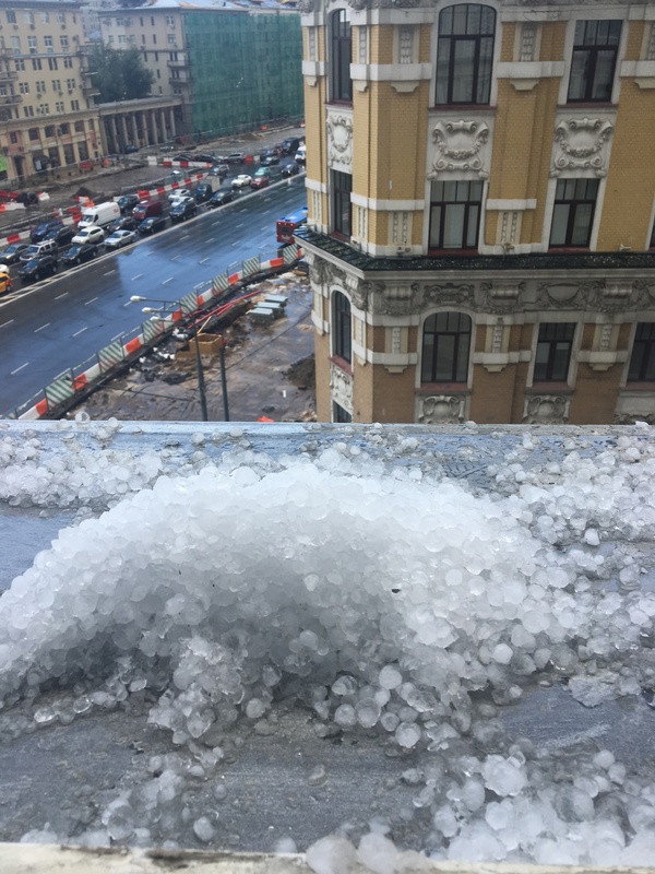 Grad in Moscow 21.07.17 - Moscow, My, May, Not may month, July, Hail