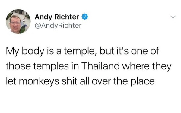 My body is my temple - Temple, Twitter