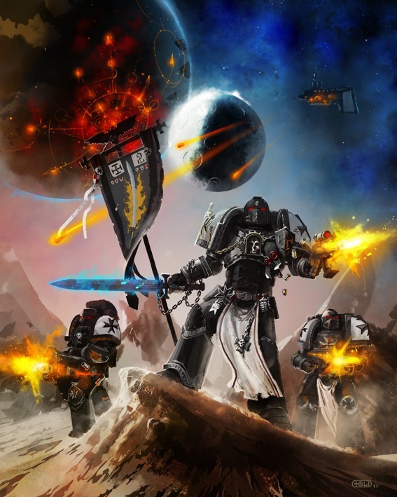 Black Templars - Warhammer 40k, Black templars, Wh Art, Fan art