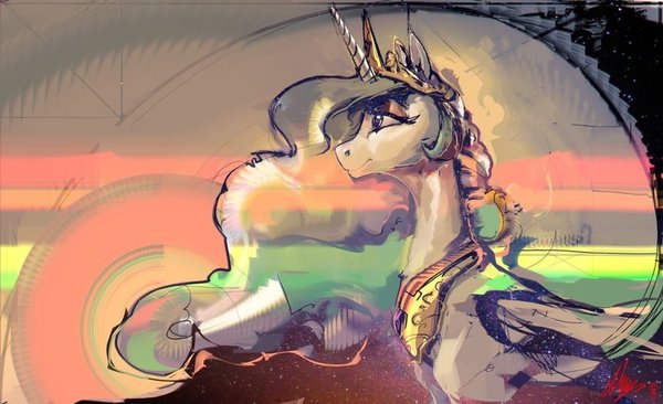 Celestia goldlestia My Little Pony, Princess Celestia, Ponyart, Alumx