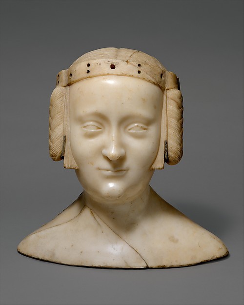 Bust of Mary of France (1327-1341) - Marble, Sculpture, Bust, Headstone, France