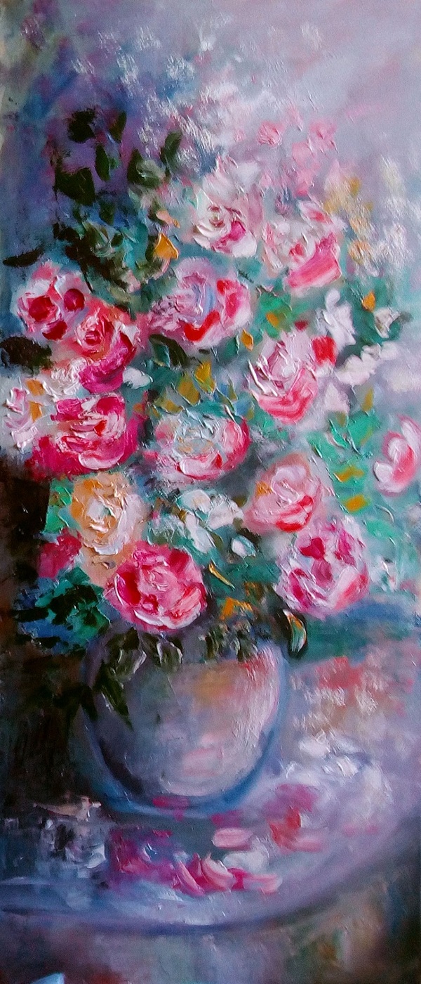 Floral Impressionism by Sabine Buchal. - My, Impressionism, Flowers of life, Painting, Oil painting, Children