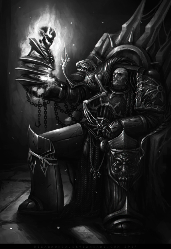 Huron Blackheart - Warhammer 40k, D1sarmon1a, Wh Art, Хаос, Космодесант, Гурон