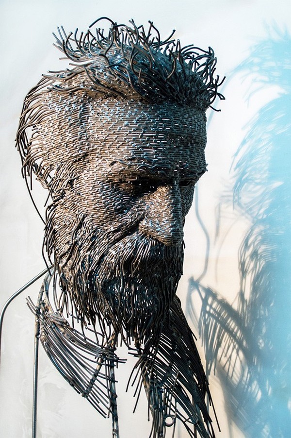 Wire portraits. - Sculpture, Art, Wire, Art, Zanamiclub, Longpost