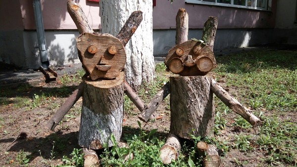 На поляне траву зайцы в полночь ... - Моё, Заяц, Поделки, Устами младенца, Теги явно не мое