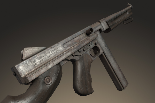    - Thompson M1A1 Autodesk Maya, 3D, Thompson, 