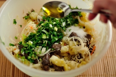 Potato salad with sauerkraut and mushrooms - Recipe, Salad, Cooking