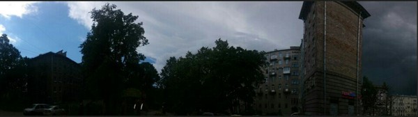 One place, one time, two angles - My, , Weather, Saint Petersburg, Summer, The clouds