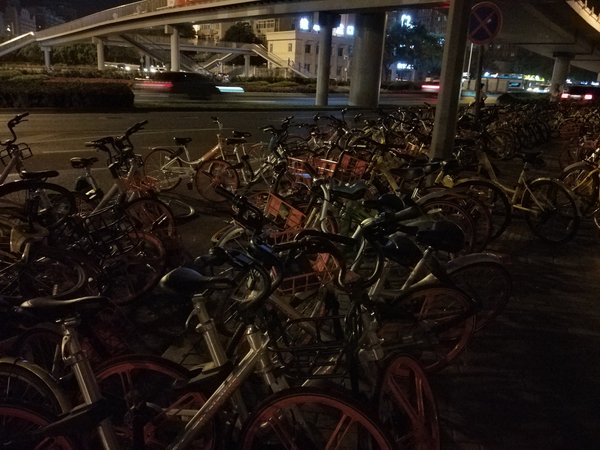 There are too many bicycles. - My, China, Beijing, Photo on sneaker