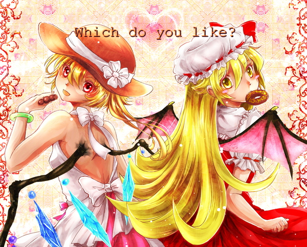 Vampire Sisters! - Monogatari series, Anime art, Touhou, Crossover, Anime