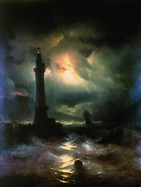 Today is the 200th anniversary of the birth of I. Aivazovsky - Aivazovsky, Sea, Art, , Landscape, Longpost