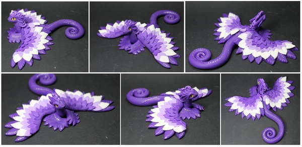 New dragons - My, Needlework without process, With your own hands, Polymer clay, Handmade, The Dragon, Flowers