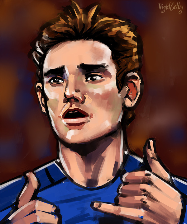 Speedpaint: Antoine Griezmann - My, Speed ??painting, Portrait, Digital drawing, , Antoine Griezmann, Video