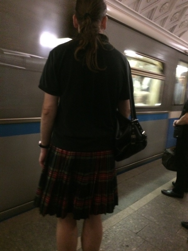 good ventilation - My, Metro, , Without complexes, Kilt