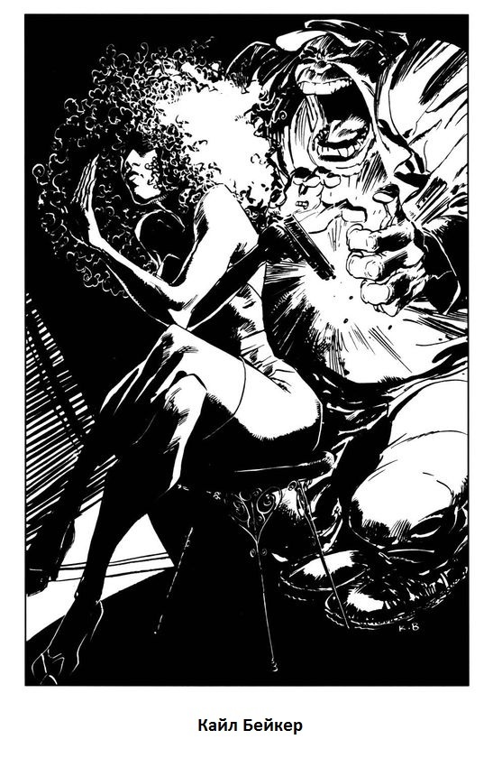 Sin City not by Frank Miller, Sin City through the eyes of other artists - NSFW, Comics, Sin City, , Graphic novels, Art, Boobs, Graphics, Longpost