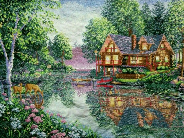 Cross stitch painting - My, Embroidery, Needlework without process