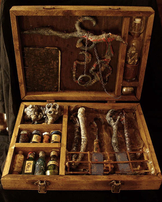 Chests with various necessary items - Box, Vampire Hunt, Cross, Stake, , The photo, Longpost, Tableware