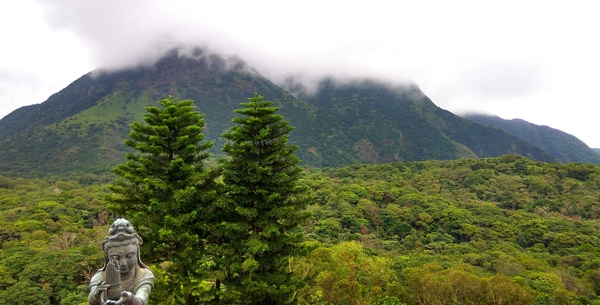 Mountains with clouds - My, The photo, The mountains, Buddha, Nature, Clouds