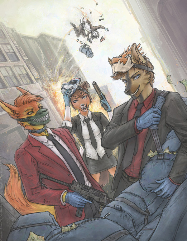 Successful robbery - Traditional art, Art, The crime, Robbery, Weapon, Rikkitz