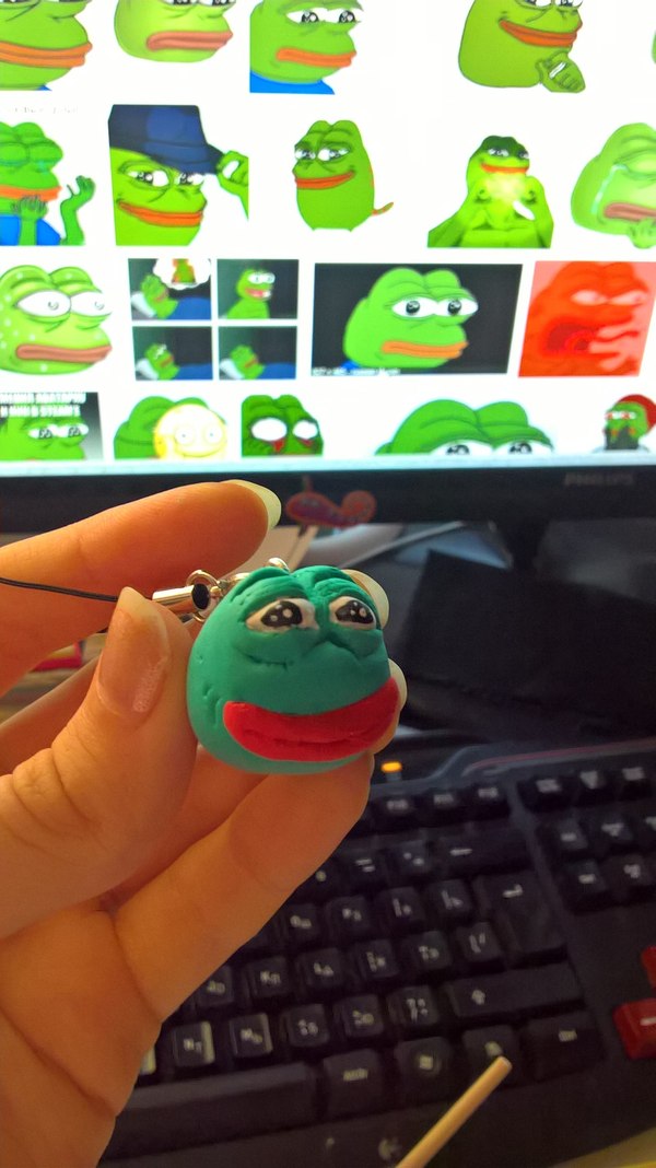 Newborn Pepe the Frog cries with happiness - My, Creation, Craft, Pepe, Pepe the Frog, Memes, Longpost