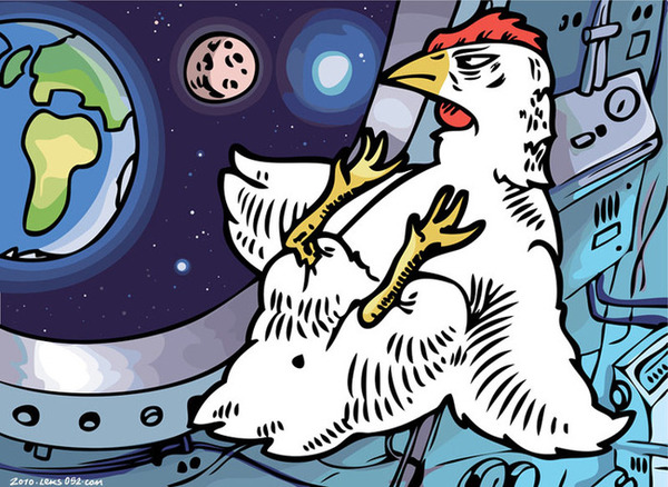 I'm in space - My, Hen, Space