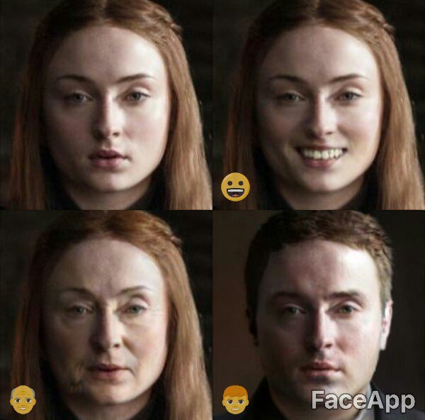 Арья, Санса, Джон и Дейнерис в приложении FaceApp - Игра престолов, Faceapp, Арья Старк, Санса Старк, Джон Сноу, Дейенерис Таргариен, Длиннопост