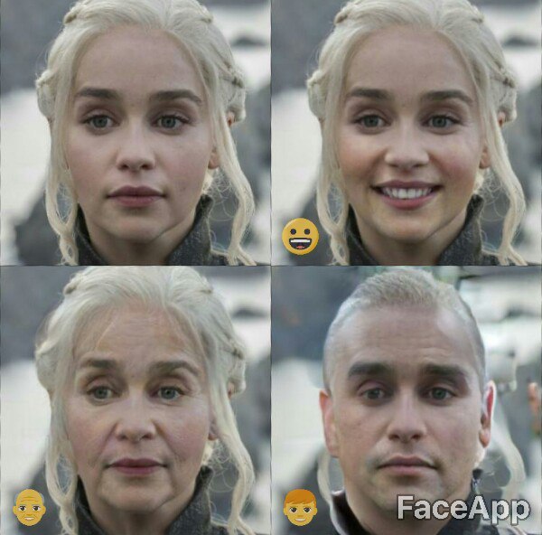 Арья, Санса, Джон и Дейнерис в приложении FaceApp - Игра престолов, Faceapp, Арья Старк, Санса Старк, Джон Сноу, Дейенерис Таргариен, Длиннопост