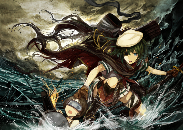 Look, here's the real fight - Kantai collection, Kiso, , Anime, Anime art