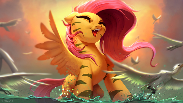 FlutterTiger - My little pony, PonyArt, Fluttershy, Imalou