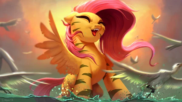 Roar - My little pony, PonyArt, Fluttershy, Imalou