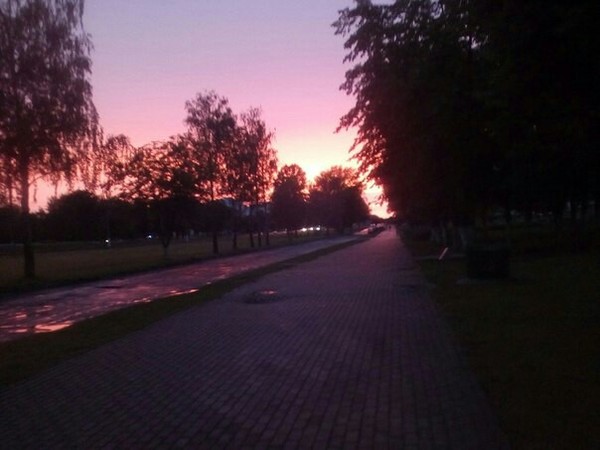 Sunset after rain - My, Sunset, Republic of Belarus, Mozyr