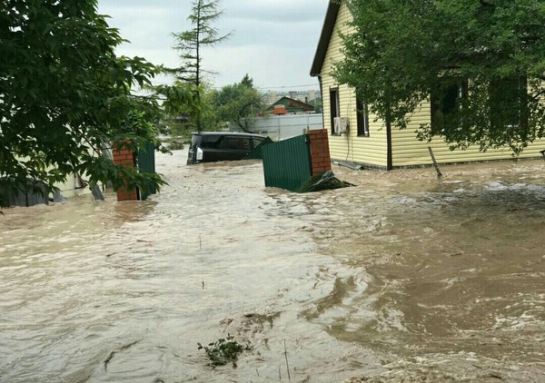 Downpours in Primorye - Потоп, My, Longpost, Ussuriysk, Rain, Element