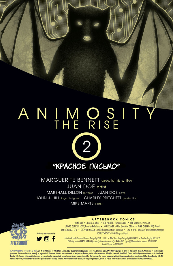 Animosity. The Rise. 2 .  .  1 Animosity, Aftershock Comics, Wizzardrinswind, -, , , 