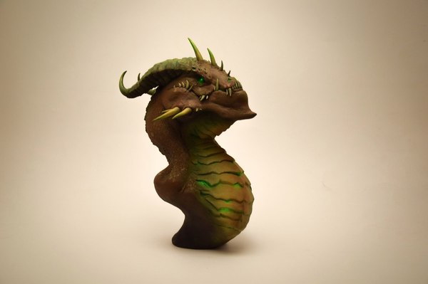 Corrupted Dragon (World of Warcraft) - My, World of warcraft, Handmade, The Dragon, Filth, Polymer clay, Wow, Longpost
