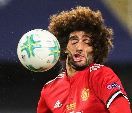 Your face when you try to sneeze but can't - Football, UEFA, Manchester United, real Madrid, Marouane Fellaini, Face, Ball
