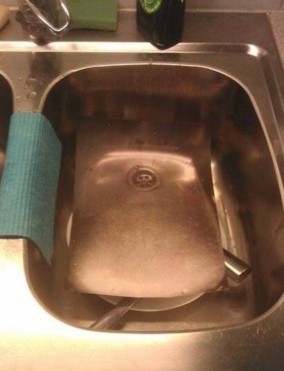 Life hack - Not a life hack, Dirty dishes, Sink, In contact with