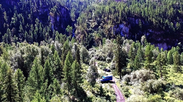 Flight to the waterfall on the river Verkh Karasu in Altai. Summer - 2017. Part-7. - My, Altai, Mountain Altai, Waterfall, Video, Altai Republic