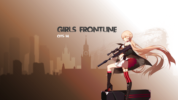   , Anime Art, , Girls Frontline,   ,  , Tavor tar-21, , Ots-14