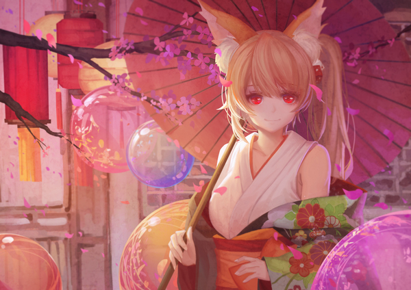 Kitsune - Anime Art, Аниме, Anime Original, Кицунэ, Original Character