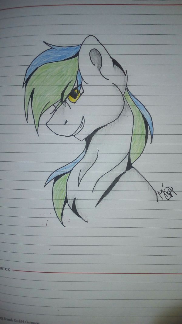 Well, something like this - My, Drawing, My little pony