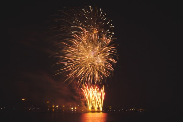 International Fireworks Festival Silver Boat - Longpost, My, Fireworks, Firework, Day of the city, Kostroma