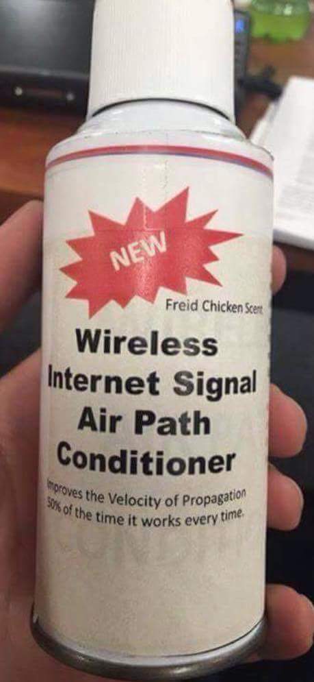 Очиститель WiFi сигнала с запахом жареной курицы