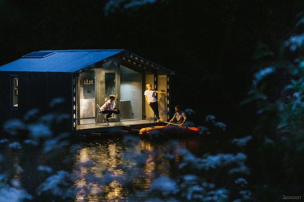 Domestic floating mini hut - House, , Hut, On the river, Russia, Development of, Longpost