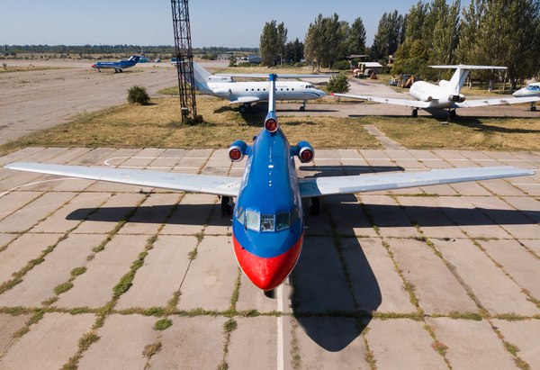 Як-40, аэропорт - Моё, Фотография, Аэросъемка, Квадрокоптер, Самолет, Авиация, Як-40