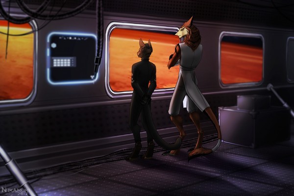 In space - Furry, Anthro, Art, 