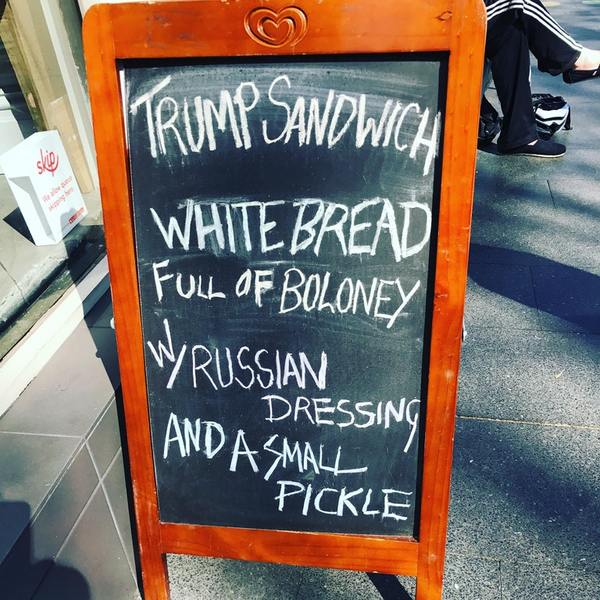 Australians troll Trump - A sandwich, Sandwich, Donald Trump, Cucumbers, Not politics, Australia